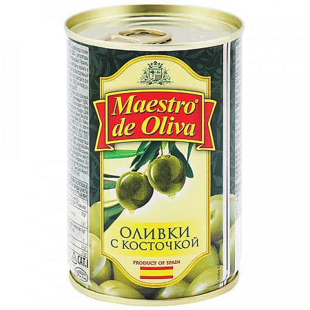 Оливки MAESTRO DE OLIVA с косточкой 300г 