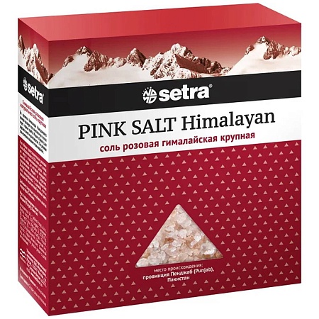 Соль SETRA розовая гималайская крупная 500г 