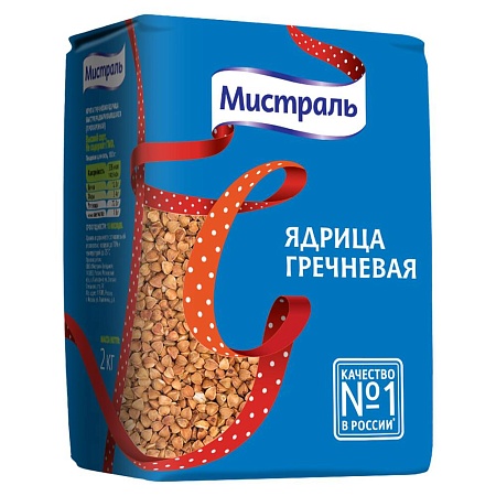 Гречка МИСТРАЛЬ Ядрица 2кг 