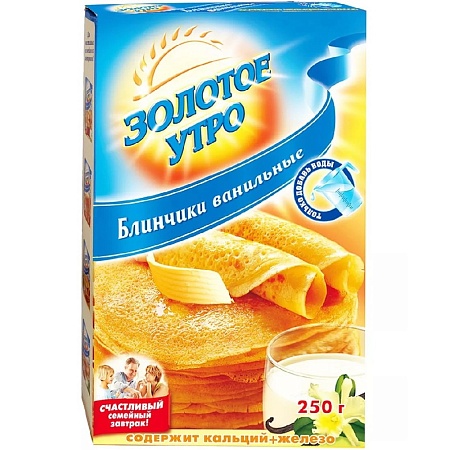Смесь ЗОЛОТОЕ УТРО Блинчики ванильные 250г 