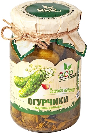 Огурчики ECOFOOD маринованные 680г 