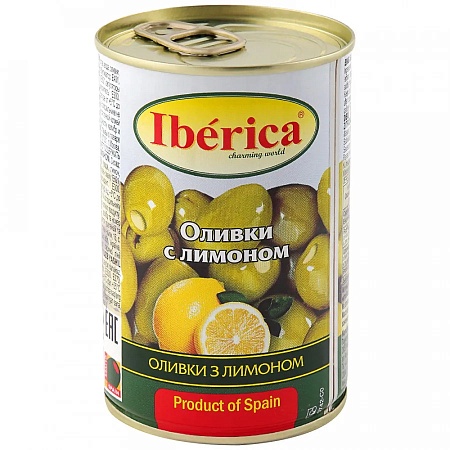 Оливки IBERIKA с лимоном 300г 