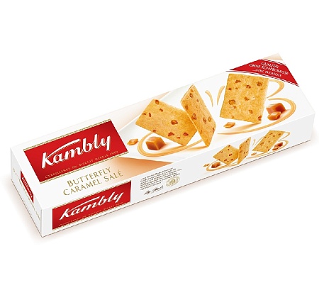 Печенье KAMBLY Buttеrfly сдобное c соленой карамелью 100г 