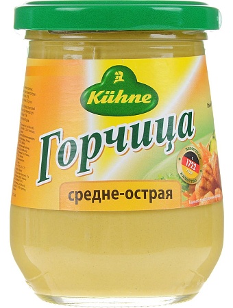 Горчица KUHNE средне-острая 250мл 