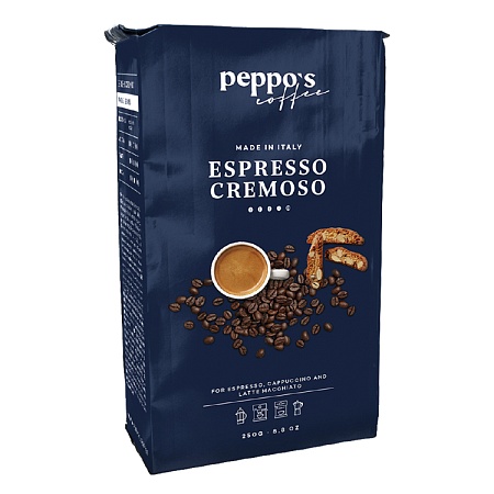Кофе PEPPO'S Espresso Cremoso натуральный молотый 250г 