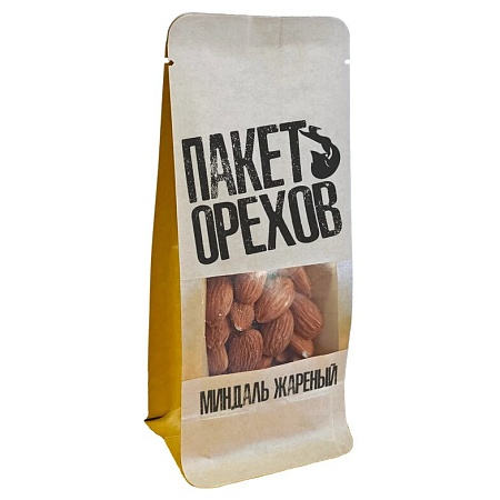 Миндаль ПАКЕТ ОРЕХОВ очищенный жареный 100г 