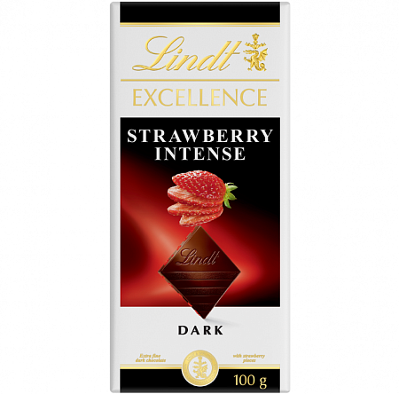 Шоколад LINDT EXCELLENCE Темный с Клубникой 100г 