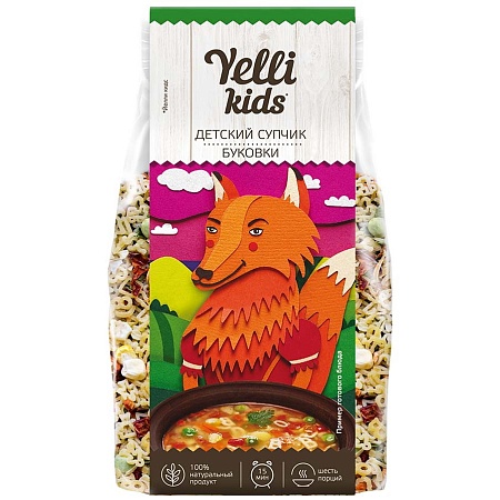 Суп YELLI Kids детский &quot;Буковки&quot; 80г 