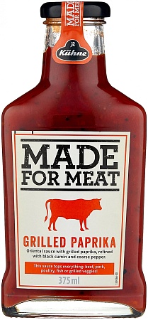 Соус KUHNE Made for Meat томатный с перцем гриль 375мл 