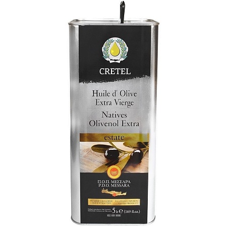 Масло CRETEL оливковое ESTATE EVOO AC 0,3-0,6 P.D.O. Messara ж/б 5л 