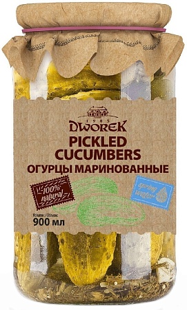 Огурцы DWOREK маринованные 900мл 