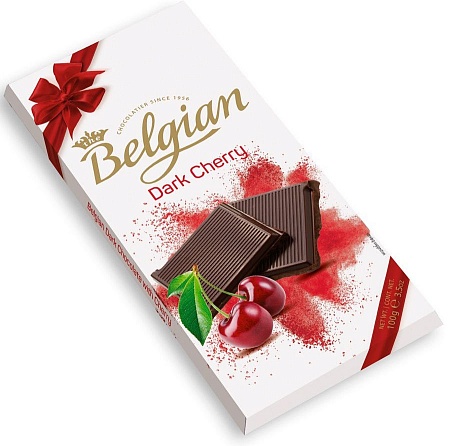 Шоколад The Belgian Тёмный со вкусом вишни 100г 