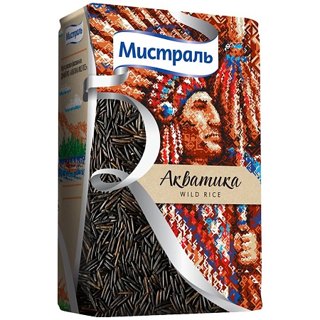 Рис МИСТРАЛЬ Акватика WILD RICE дикий 500г 