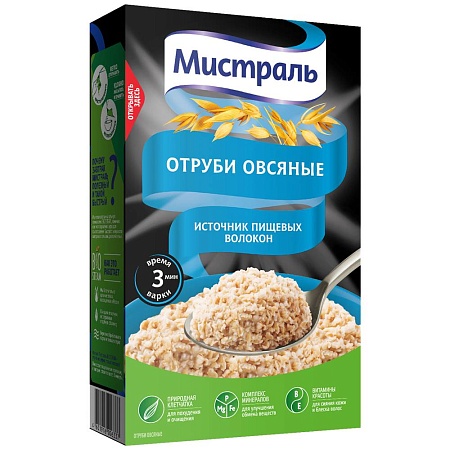 Отруби МИСТРАЛЬ Овсяные 400г 