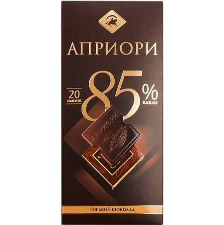 Шоколад АПРИОРИ Горький 85% какао (20шт*5г) 100г 