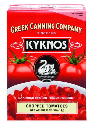 Томаты KYKNOS резанные в собственном соку 370г Томаты KYKNOS резанные в собственном соку 370г