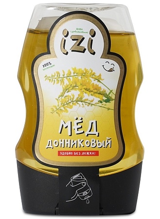 Мёд IZI Донниковый с удобным силиконовым дозатором 280г 