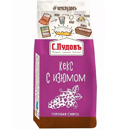 Смесь С.Пудовъ Кекс с изюмом 300г 