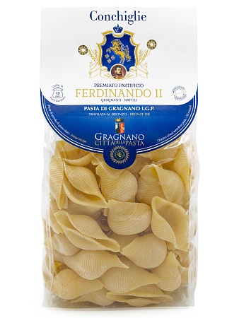 Паста FERDINANDO II Конкилье IGP Gragnano 500г 