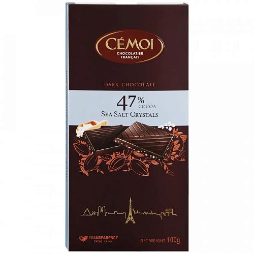Шоколад CEMOI Горький 47% с кристаллами морской соли 100г Шоколад CEMOI Горький 47% с кристаллами морской соли 100г