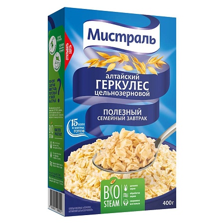 Хлопья МИСТРАЛЬ Геркулес Алтайский 400г 