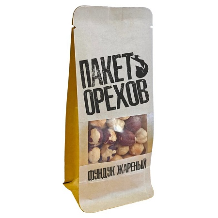 Фундук ПАКЕТ ОРЕХОВ очищенный жареный 100г 