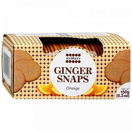 Печенье NYAKERS Хрустящее имбирное со вкусом апельсина 150г Печенье NYAKERS Хрустящее имбирное со вкусом апельсина 150г