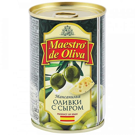 Оливки MAESTRO DE OLIVA с сыром 300г 