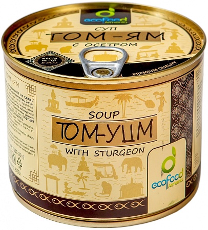 Суп ECOFOOD Том Ям с осетром 530г 