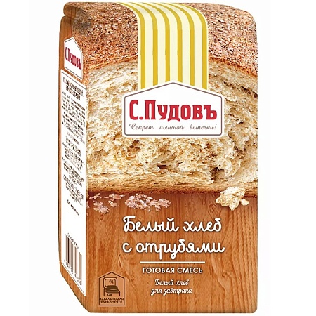 Смесь С.Пудовъ Белый хлеб с отрубями 500г 
