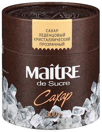 Сахар MAITRE DE SUCRE леденцовый прозрачный 300г 
