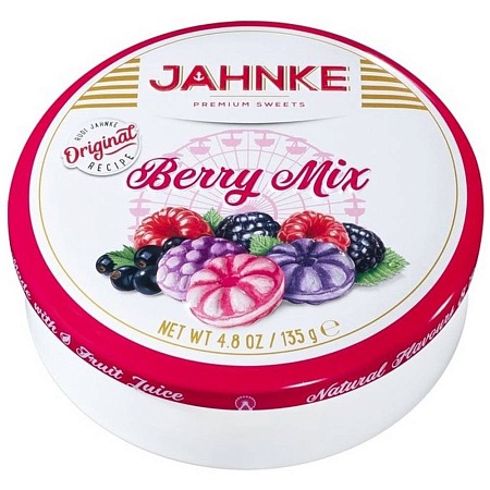 Леденцы JAHNKE со вкусами ягод 135г 