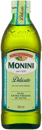 Масло MONINI оливковое Delicato Extra Virgin 500мл 
