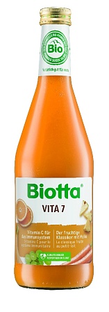 Напиток BIOTTA BIO сокосодержащий из смеси фруктов и овощей &quot;Вита 7&quot; 500мл 