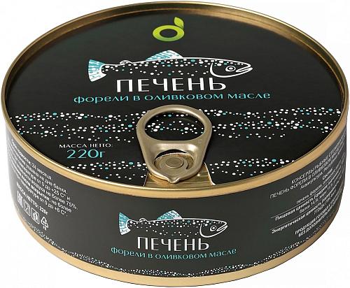 Печень ECOFOOD форели в оливковом масле 220г Печень ECOFOOD форели в оливковом масле 220г
