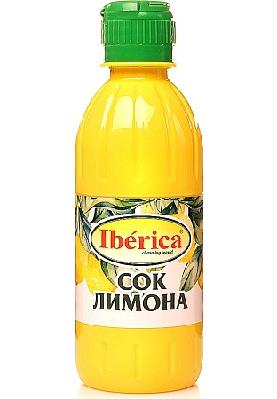 Сок IBERICA лимона 100% прямого отжима 250мл 