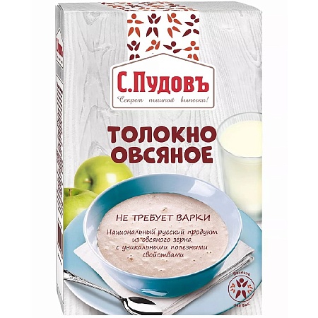 Толокно С.Пудовъ овсяное 400г 