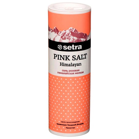 Соль SETRA розовая гималайская мелкая (солонка) 250г 