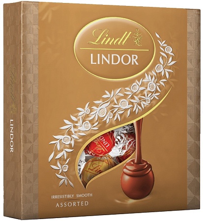 Конфеты LINDT LINDOR Ассорти Коробка 125г 