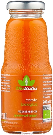 Сок BIOITALIA Морковный 200мл 