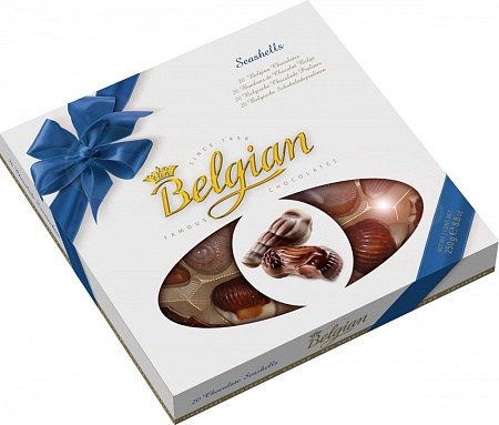 Конфеты THE BELGIAN Дары моря набор (синий) 250г 