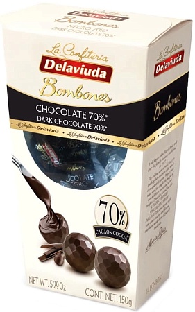 Конфеты DELAVIUDA из горького шоколада 150г 