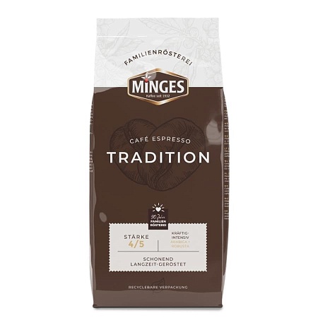 Кофе MINGES Espresso Tradition 60% Арабика, 40% Робуста зерно 1000г 