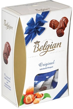 Конфеты The Belgian Дары моря из молочного шоколада с ореховой начинкой 135г 