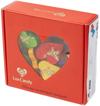 Конфеты LUX CANDY LOVE ELIXIR темный шоколад с лесным орехом (с бабочкой) 1кг 