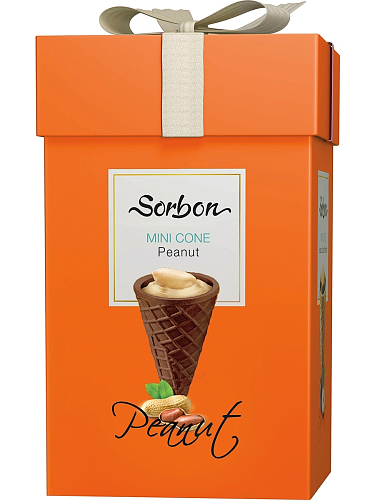 Мини-рожок SORBON хрустящий Арахис и воздушные зёрна 200г Мини-рожок SORBON хрустящий Арахис и воздушные зёрна 200г
