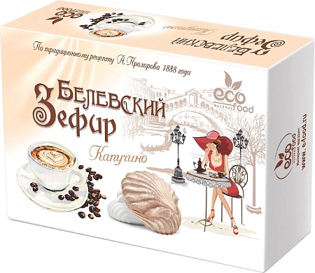 Зефир ECOFOOD Белёвский капучино 200г 