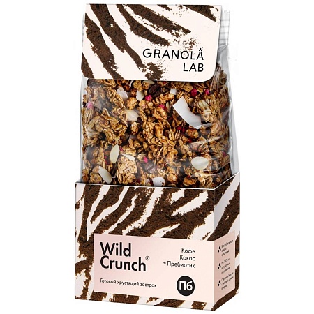 Гранола Wild Crunch Кофе и кокос + пребиотик 260г 