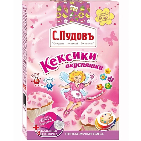 Смесь С.Пудовъ Кексики Вкусняшки 356г 
