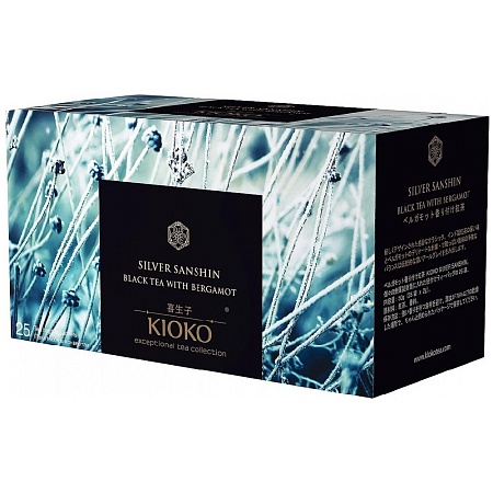 Чай KIOKO SILVER SANSHIN Чёрный с ароматом бергамота (25пак.*2г) 50г 